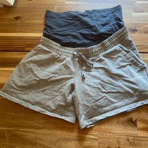 Gray maternity lounge shorts